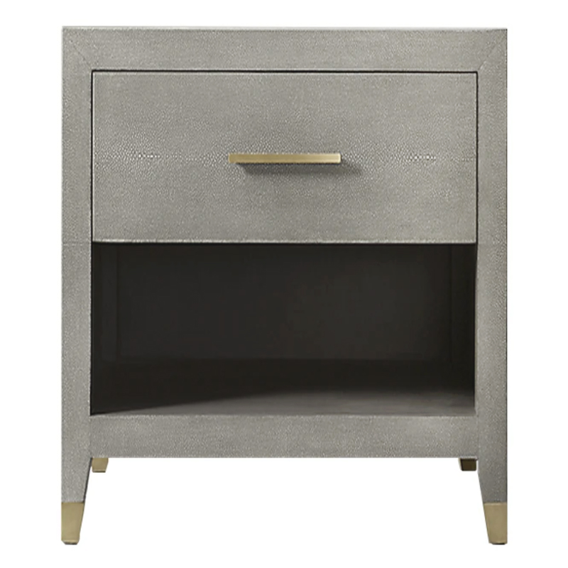 Charles Stingray Gray Bedside table Тумбочка серый скат Золотой Серый Charles Stingray Gray Bedside table Тумбочка серый скат Золотой Серый в Волгограде | Loft Concept