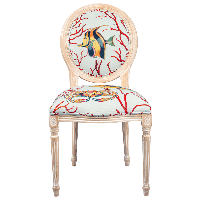 Мягкий стул Seabed Print 11 Мульти Бежевый в Волгограде | Loft Concept 