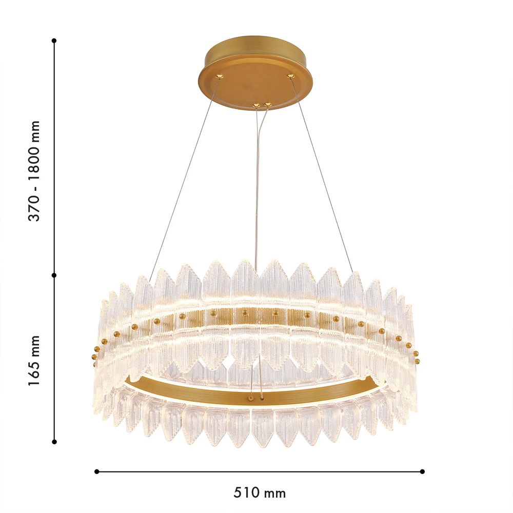 Люстра круглая с декоративными элементами в виде лепестков Round Light Flashing в Волгограде