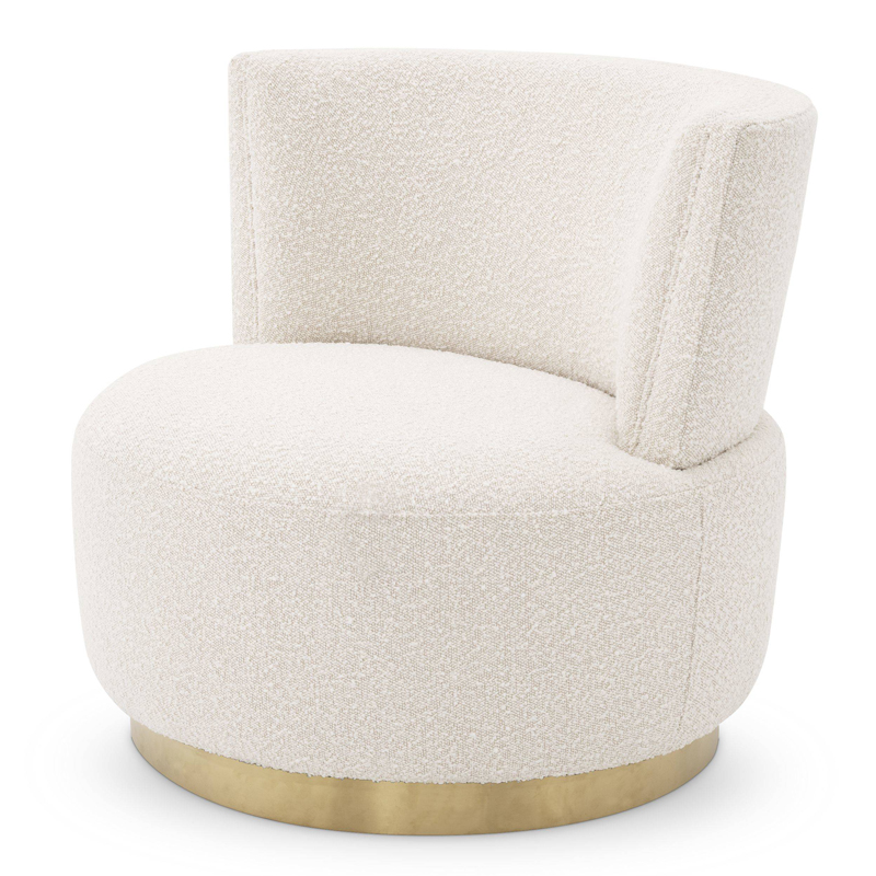 Кресло Eichholtz Swivel Chair Alonso Кремовый Латунь Кресло Eichholtz Swivel Chair Alonso Кремовый Латунь в Волгограде | Loft Concept