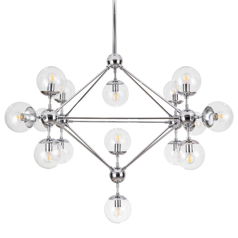 Люстра Modo Chandelier Chrome 15 Хром Прозрачный Люстра Modo Chandelier Chrome 15 Хром Прозрачный в Волгограде | Loft Concept