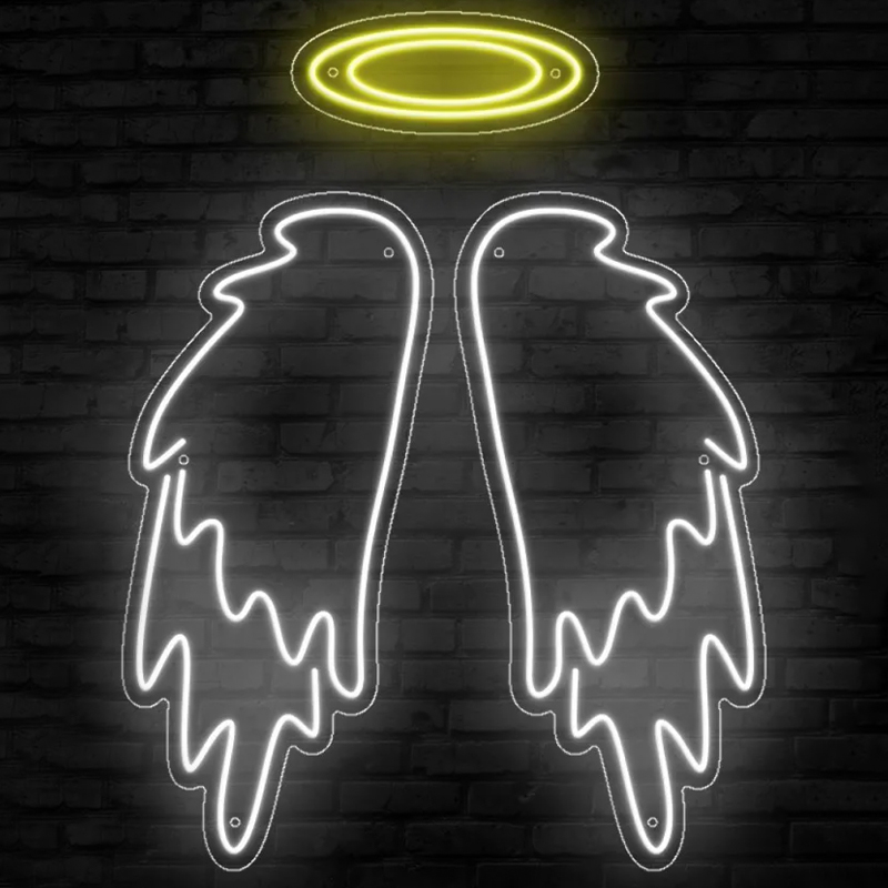 Неоновая настенная лампа White Wings Neon Wall Lamp Прозрачный Белый Желтый Неоновая настенная лампа White Wings Neon Wall Lamp Прозрачный Белый Желтый в Волгограде | Loft Concept