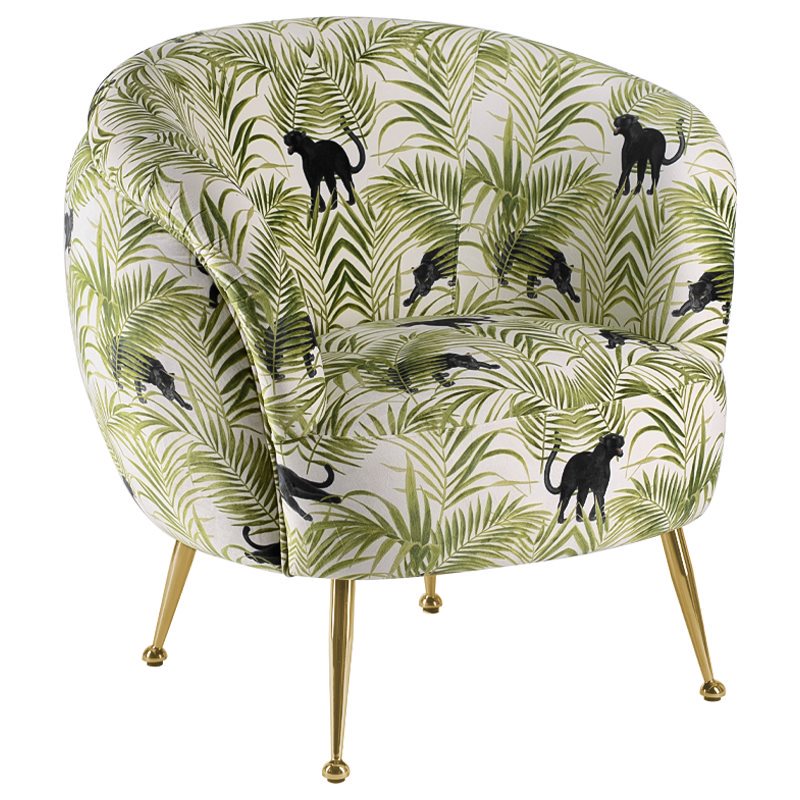 Кресло ARMCHAIR KELLIT Jungle Green Зеленый Глянцевое золото Кресло ARMCHAIR KELLIT Jungle Green Зеленый Глянцевое золото в Волгограде | Loft Concept