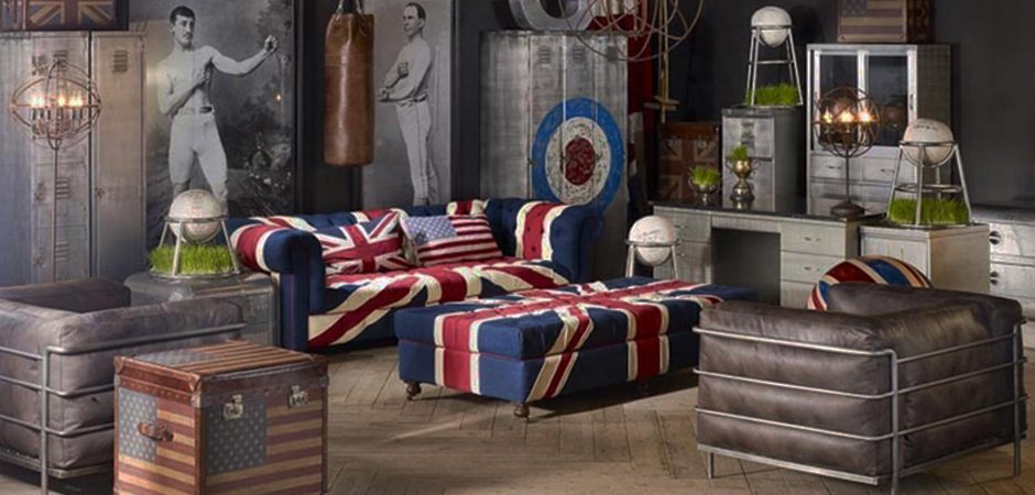 William Sofa Union Jack Velvet Andrew Martin William Sofa Union Jack Velvet Andrew Martin - Loft-Concept в Волгограде
