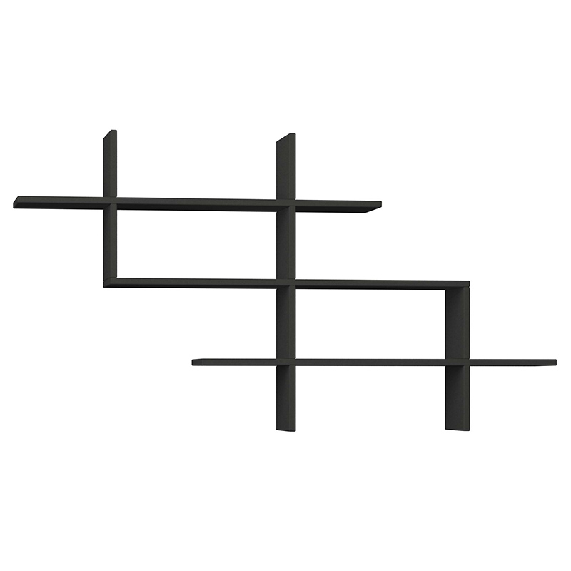 Полка фигурная подвесная цвета антрацит HALIC BOOKCASE ANTHRACITE Антрацит Серый Полка фигурная подвесная цвета антрацит HALIC BOOKCASE ANTHRACITE Антрацит Серый в Волгограде | Loft Concept