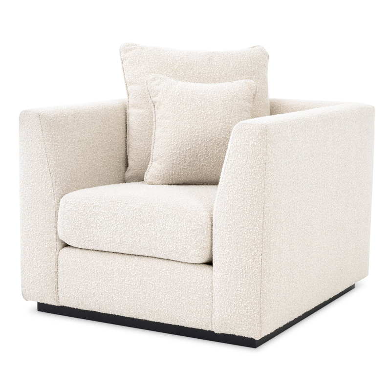 Кресло Eichholtz Chair Taylor Boucle cream Кремовый Черный Кресло Eichholtz Chair Taylor Boucle cream Кремовый Черный в Волгограде | Loft Concept