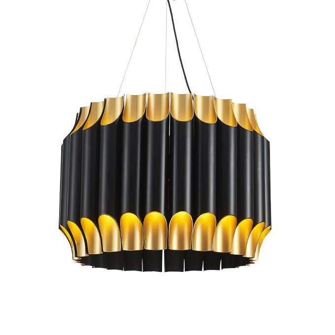Люстра GALLIANO ROUND SUSPENSION LIGHT by DELIGHTFULL Black Золотой Черный Люстра GALLIANO ROUND SUSPENSION LIGHT by DELIGHTFULL Black Золотой Черный в Волгограде | Loft Concept