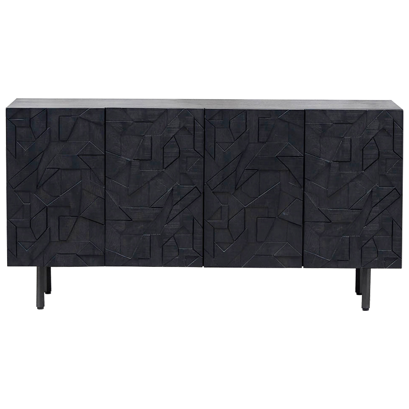 Комод Polygonal Ornament Chest of Drawers L Черный Комод Polygonal Ornament Chest of Drawers L Черный в Волгограде | Loft Concept