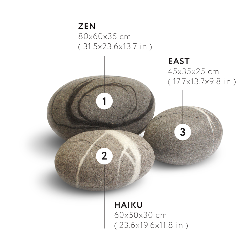 Камни - Пуфы KATSU Набор ZENSET из 3-х штук в Волгограде