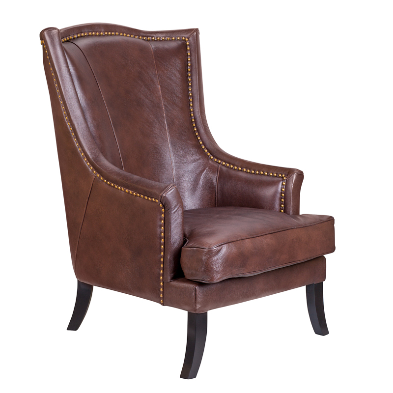 Кресло Gregoir Armchair light натуральная кожа Коричневый винтаж Кресло Gregoir Armchair light натуральная кожа Коричневый винтаж в Волгограде | Loft Concept