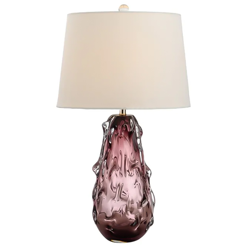 Настольная лампа с абажуром Bellamy Molten Glass Table Lamp Розовое стекло Розовый Белый Прозрачное Стекло в Волгограде | Loft Concept 