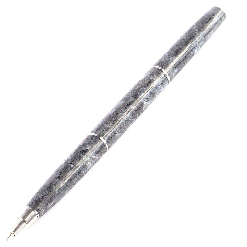 Ручка шариковая из натурального камня Лабрадорит Stone Pens Серый Серебряный Ручка шариковая из натурального камня Лабрадорит Stone Pens Серый Серебряный в Волгограде | Loft Concept