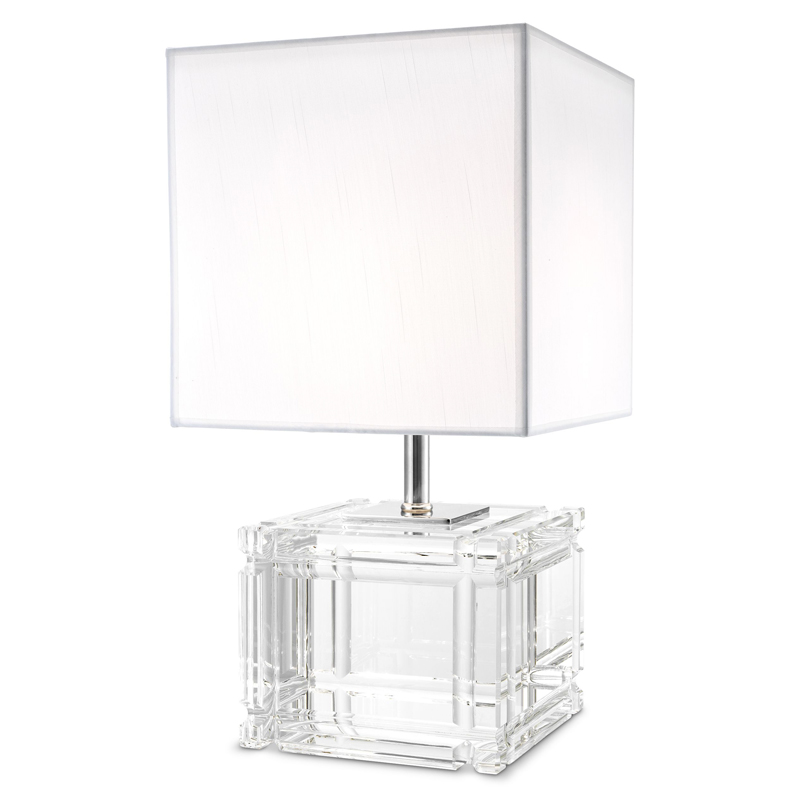 Настольная лампа Eichholtz Table Lamp Academia Прозрачный Белый Никель Настольная лампа Eichholtz Table Lamp Academia Прозрачный Белый Никель в Волгограде | Loft Concept