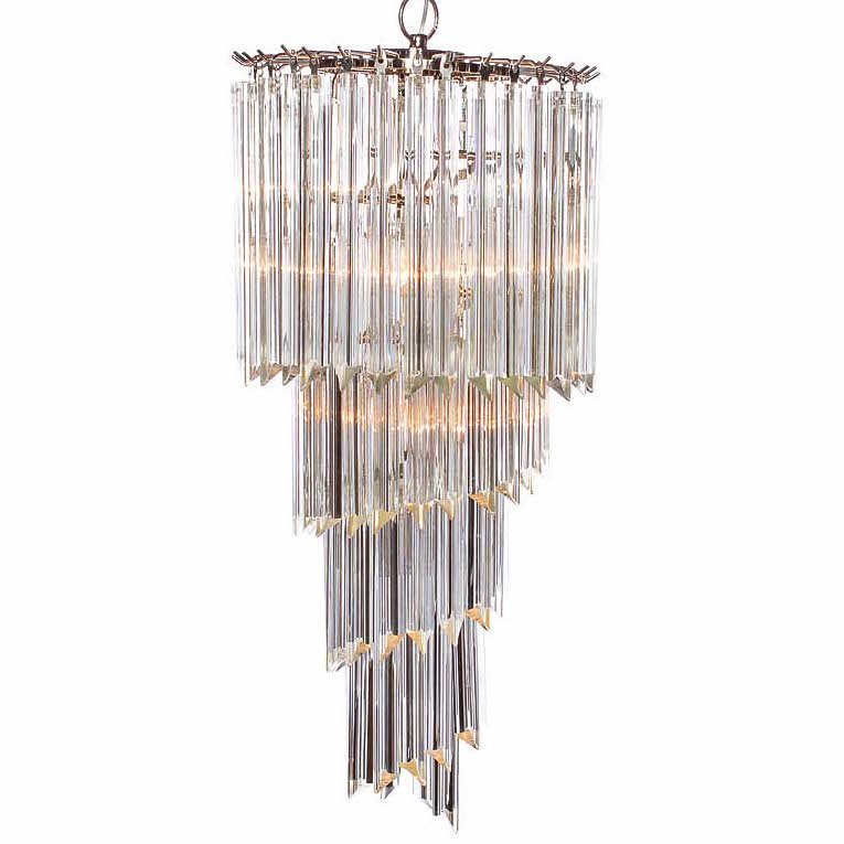 Люстра Odeon Chandelier Helix Clear 42 Хром Прозрачное Стекло Люстра Odeon Chandelier Helix Clear 42 Хром Прозрачное Стекло в Волгограде | Loft Concept