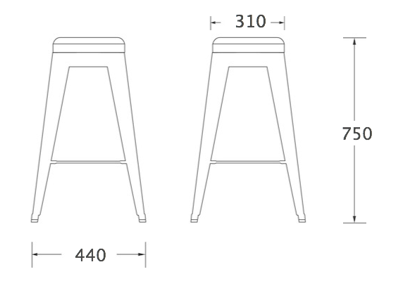 Барный стул Tolix Bar Stool 75 Барный стул Tolix Bar Stool 75 в Волгограде