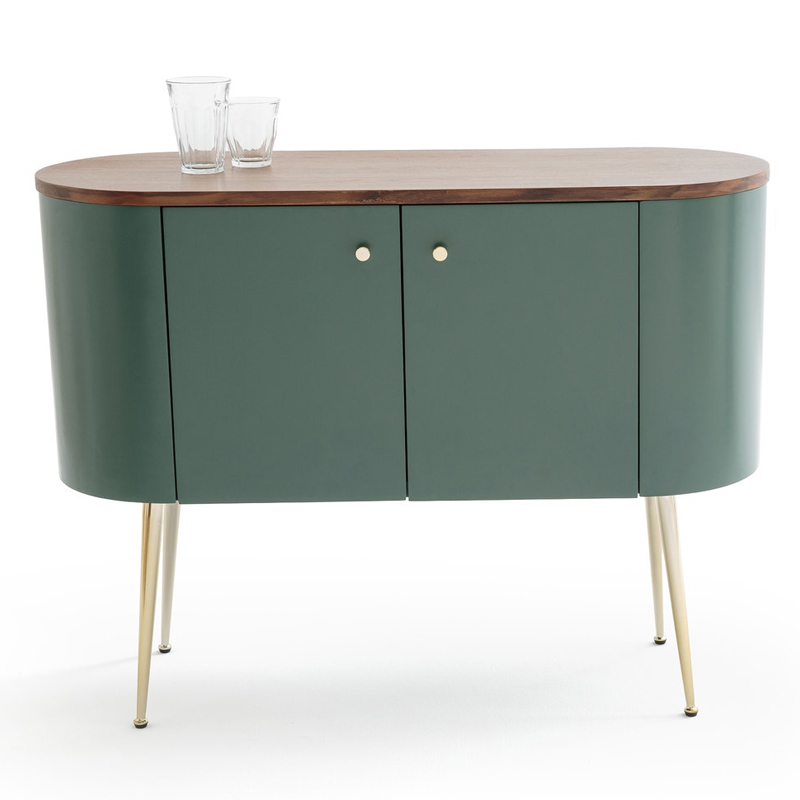 Комод округлой формы Torborg Chest of drawers Орех Изумрудный Золотой Комод округлой формы Torborg Chest of drawers Орех Изумрудный Золотой в Волгограде | Loft Concept