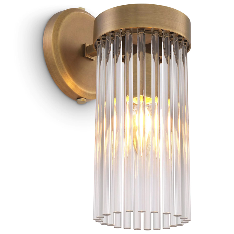 Бра Eichholtz Wall Lamp Carnero Латунь Прозрачное Стекло Бра Eichholtz Wall Lamp Carnero Латунь Прозрачное Стекло в Волгограде | Loft Concept