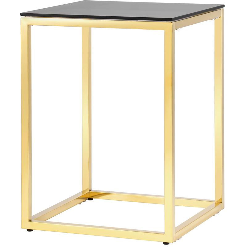 Стол приставной Cassiani Collection Gold Золотой Стекло Смок Стол приставной Cassiani Collection Gold Золотой Стекло Смок в Волгограде | Loft Concept