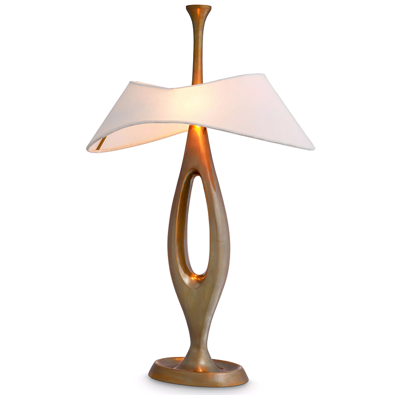 Настольная лампа Eichholtz Table Gianfranco Brass Золотой Белый Настольная лампа Eichholtz Table Gianfranco Brass Золотой Белый в Волгограде | Loft Concept
