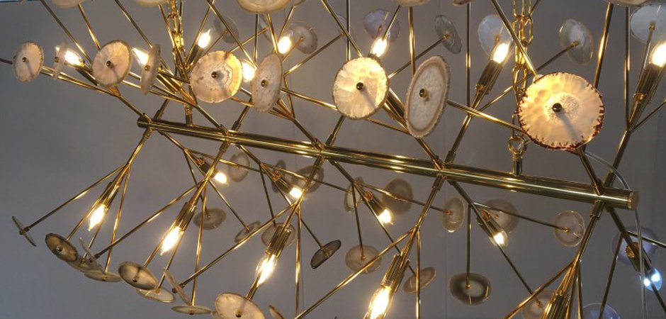 Люстра Burst Chandelier Natural Agate Line Люстра Burst Chandelier Natural Agate Line - Loft-Concept в Волгограде