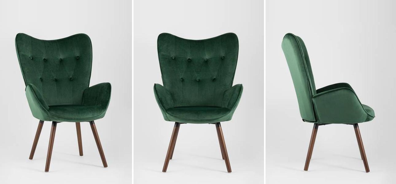 Кресло Ingrit изумрудный велюр - фото