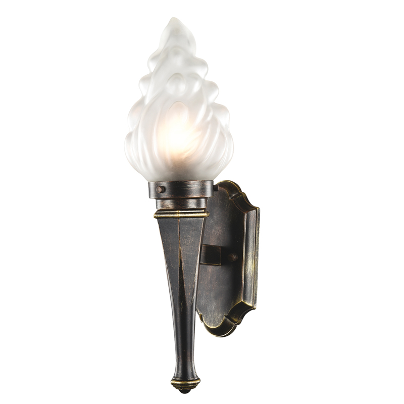 Уличный светильник Lamar Sconce Винтажный черный Белое матовое стекло Уличный светильник Lamar Sconce Винтажный черный Белое матовое стекло в Волгограде | Loft Concept