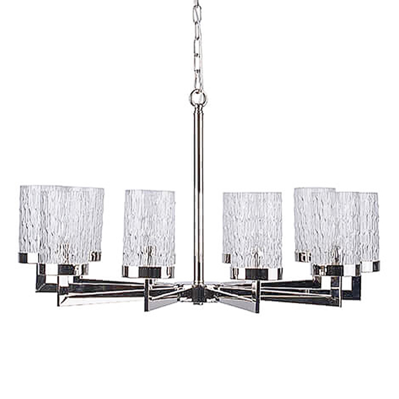Люстра Estebe Glass Nickel Chandelier Никель Прозрачный Люстра Estebe Glass Nickel Chandelier Никель Прозрачный в Волгограде | Loft Concept