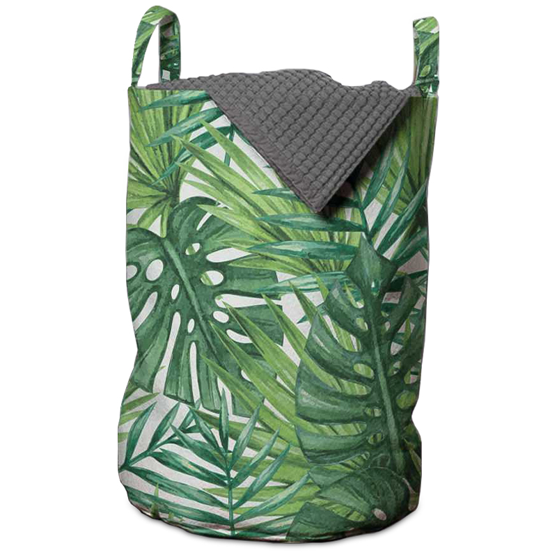 Корзина Tropical Leaves Basket Зеленый Белый Корзина Tropical Leaves Basket Зеленый Белый в Волгограде | Loft Concept