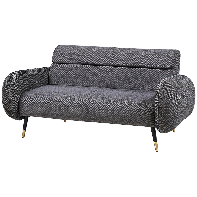 Диван Hebert Sofa Grey M Серый Серый Черный Латунь Диван Hebert Sofa Grey M Серый Серый Черный Латунь в Волгограде | Loft Concept