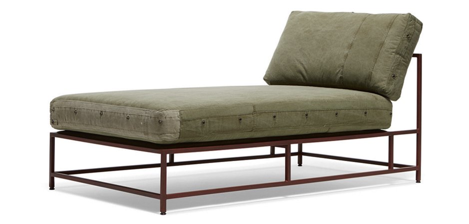 Кушетка Olive Military Fabric Sectional Lounge Кушетка Olive Military Fabric Sectional Lounge - Loft-Concept в Волгограде