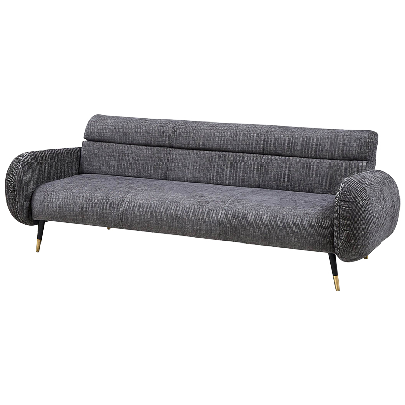 Диван Hebert Sofa Grey L Серый Серый Черный Латунь Диван Hebert Sofa Grey L Серый Серый Черный Латунь в Волгограде | Loft Concept