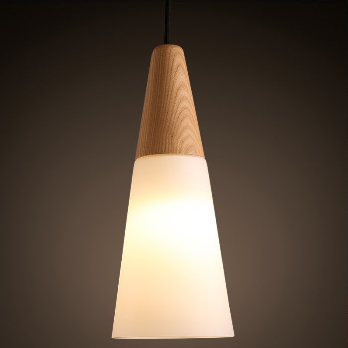 Подвесной светильник Opaque Light Tall Белый Белый дуб Подвесной светильник Opaque Light Tall Белый Белый дуб в Волгограде | Loft Concept