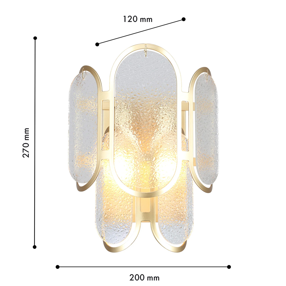 Бра из овальных элементов из непрозрачного стекла Conformation в Волгограде