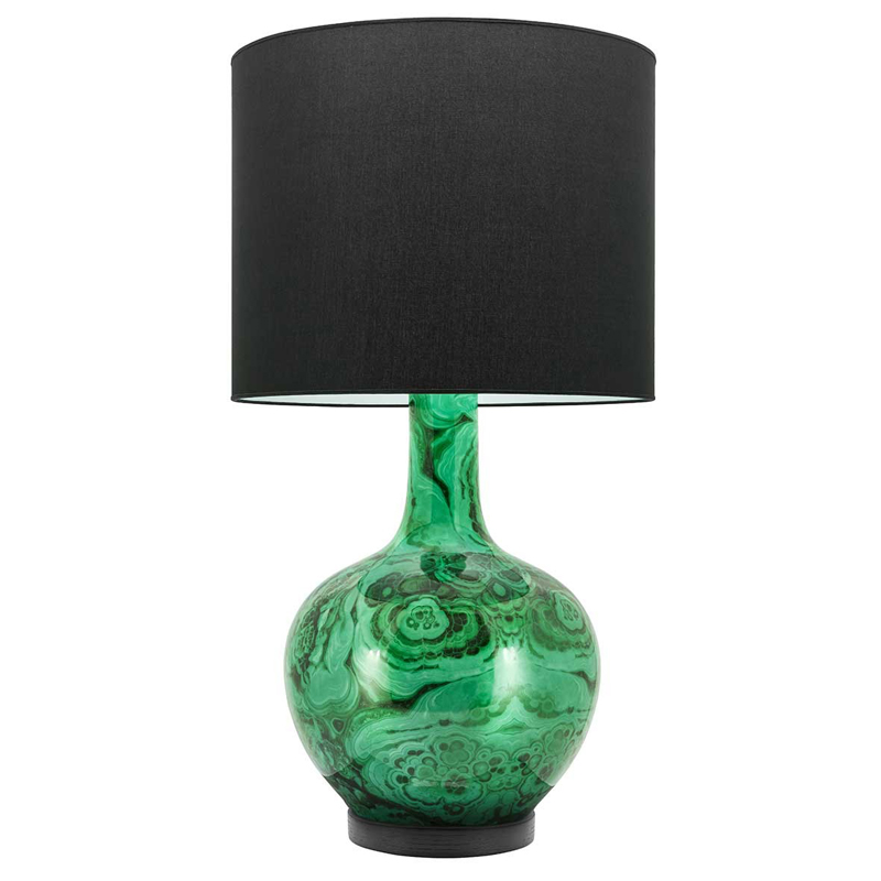 Настольная лампа ABHIKA LAMP SWELL Черный Малахит (зеленый) Настольная лампа ABHIKA LAMP SWELL Черный Малахит (зеленый) в Волгограде | Loft Concept