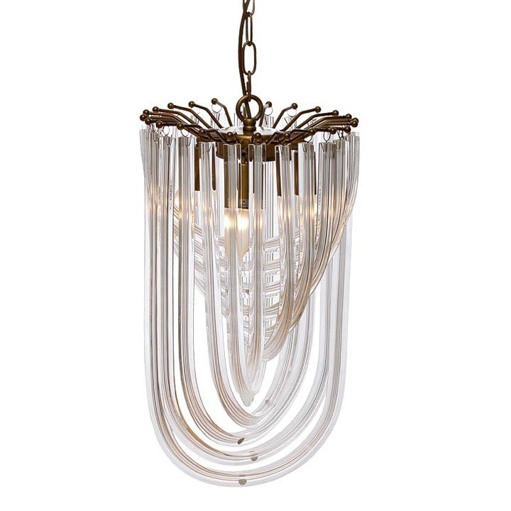 Люстра Lava Tube Pendant Clear Золотой Прозрачный Люстра Lava Tube Pendant Clear Золотой Прозрачный в Волгограде | Loft Concept