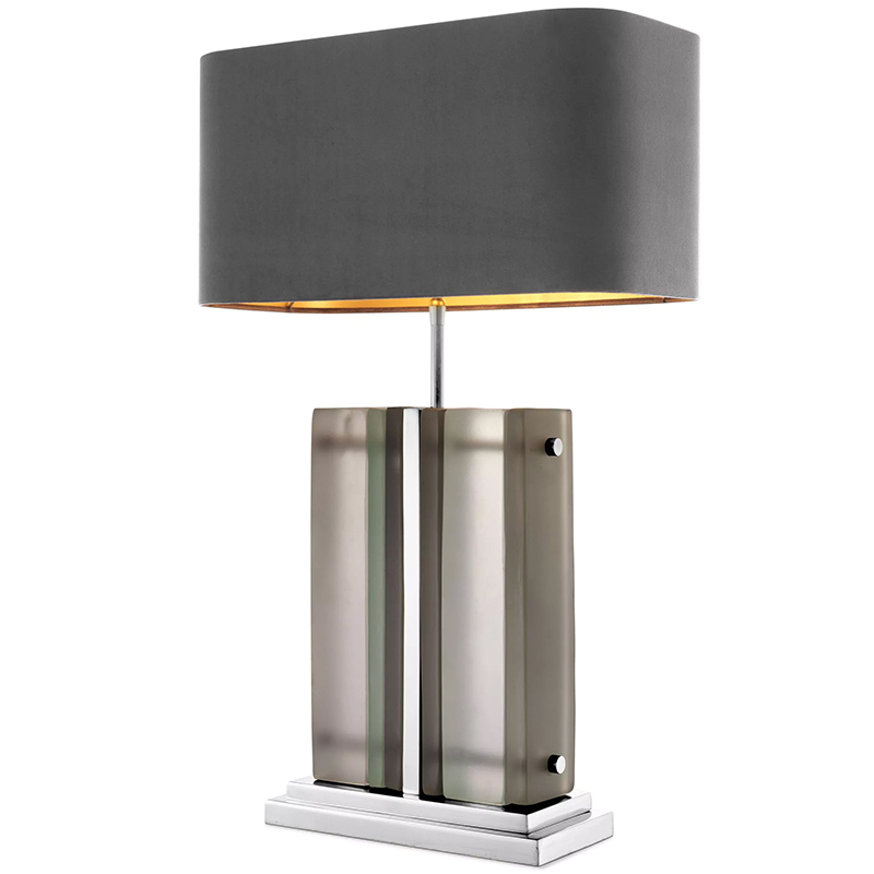 Настольная лампа Eichholtz Table Lamp Solana Nickel Серый Никель Стекло Смок Настольная лампа Eichholtz Table Lamp Solana Nickel Серый Никель Стекло Смок в Волгограде | Loft Concept