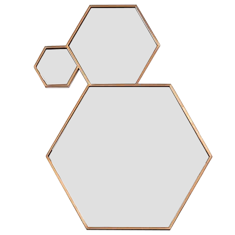 Зеркало Hexagons Mirror Бронза Зеркало Hexagons Mirror Бронза в Волгограде | Loft Concept
