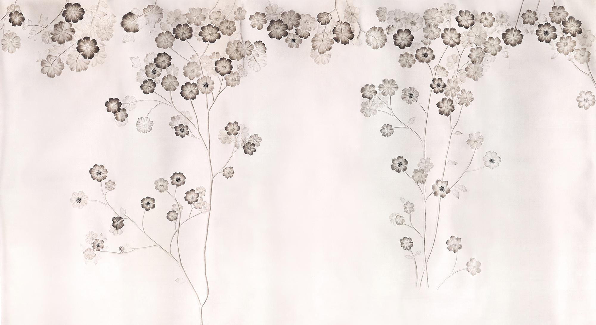 Обои ручная роспись Anemones in Light Special Colourway SC-236 on Tarnished Silver gilded silk Обои ручная роспись Anemones in Light Special Colourway SC-236 on Tarnished Silver gilded silk - постер Loft-Concept в Волгограде