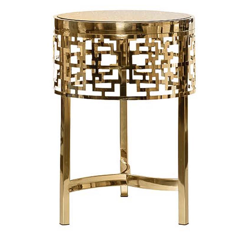 Приставной стол Yen Geometry Side Table pink gold 50 Глянцевое золото Приставной стол Yen Geometry Side Table pink gold 50 Глянцевое золото в Волгограде | Loft Concept