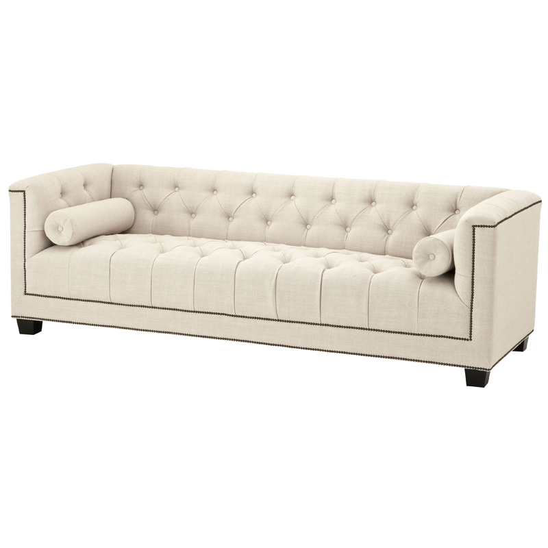Диван Eichholtz Sofa Paolo Panama natural Бежевый Черный Коричневый Диван Eichholtz Sofa Paolo Panama natural Бежевый Черный Коричневый в Волгограде | Loft Concept
