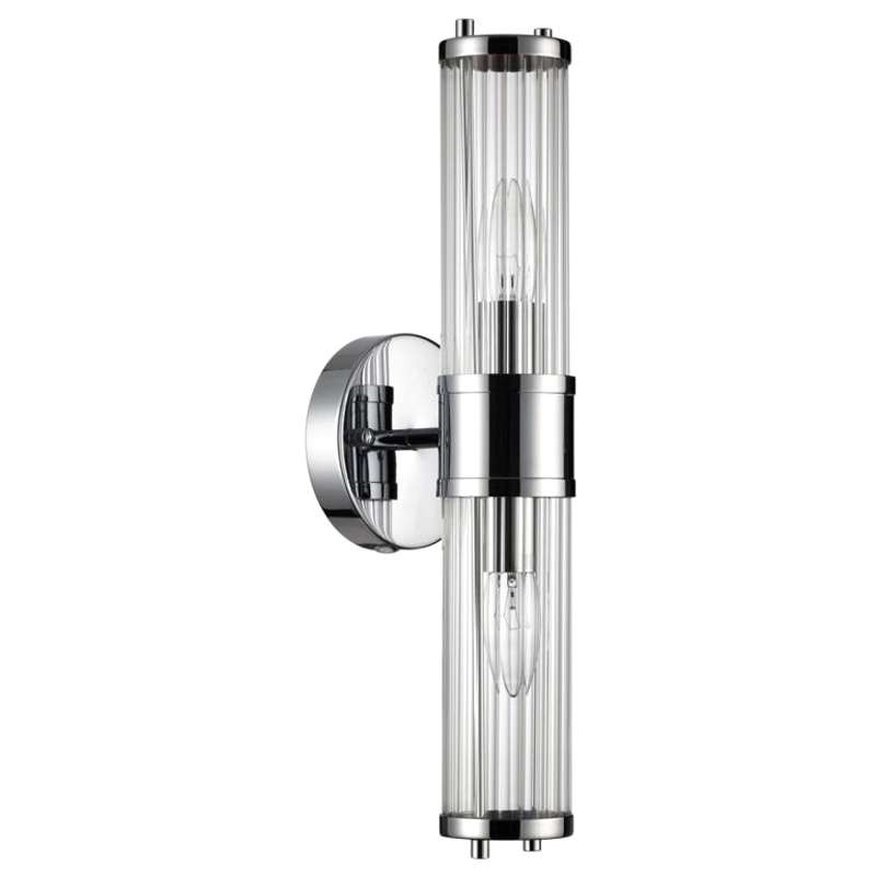Бра Glass TUBE Серебристое на 2 лампы Серебряный Бра Glass TUBE Серебристое на 2 лампы Серебряный в Волгограде | Loft Concept