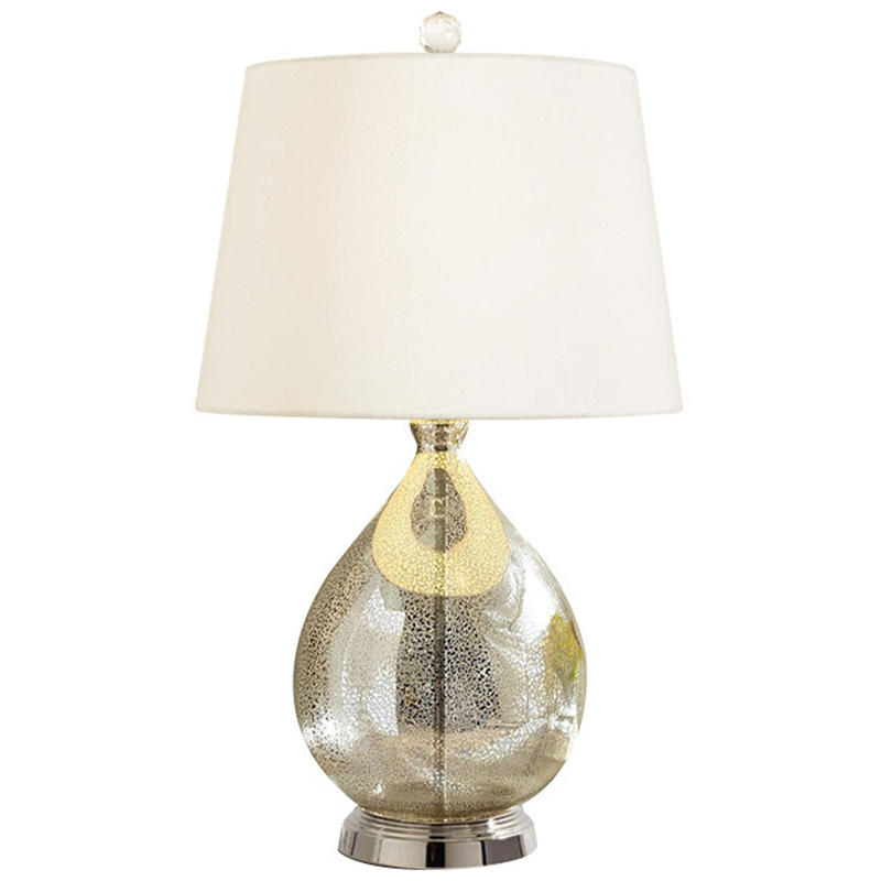 Настольная лампа Leonois Glass Table Lamp Прозрачный Хром Белый Настольная лампа Leonois Glass Table Lamp Прозрачный Хром Белый в Волгограде | Loft Concept