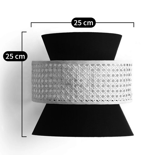 Бра с плетеным декором из ротанга Bonnie Wicker Black Wall Lamp Бра с плетеным декором из ротанга Bonnie Wicker Black Wall Lamp в Волгограде