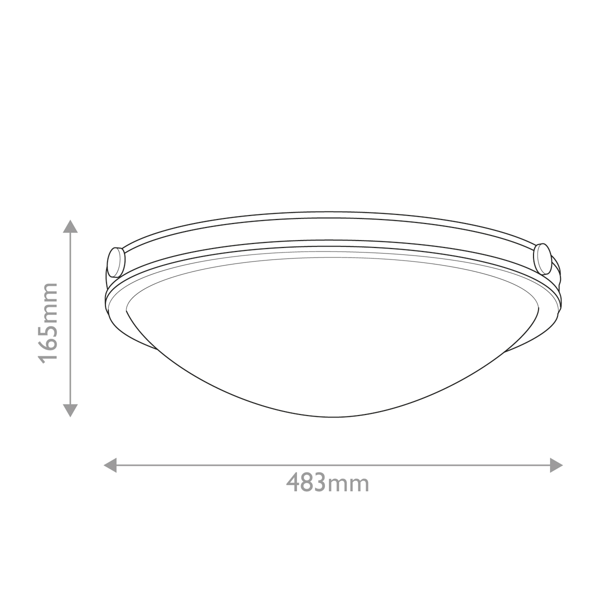 Потолочный светильник в форме неглубокой чаши с белым плафоном Hinkley в Волгограде