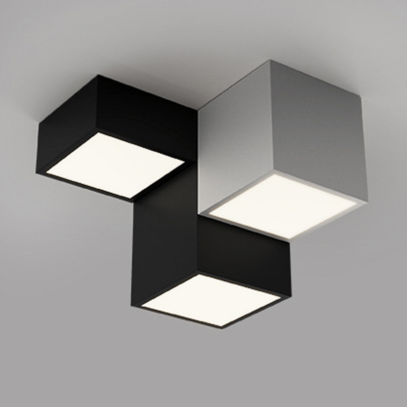 Комбинация из 3-х геометрических потолочных светильников Three Geometric Lamps Черный Белый Комбинация из 3-х геометрических потолочных светильников Three Geometric Lamps Черный Белый в Волгограде | Loft Concept