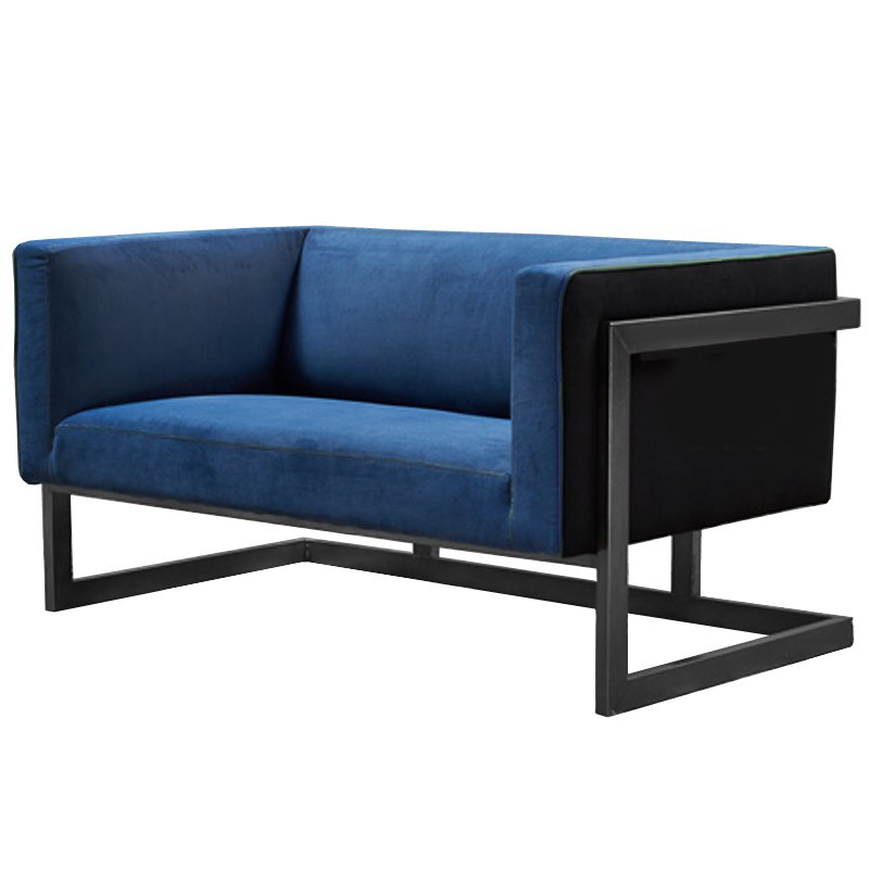 Диван Cube Blue Loveseat Sofa Синий Диван Cube Blue Loveseat Sofa Синий в Волгограде | Loft Concept