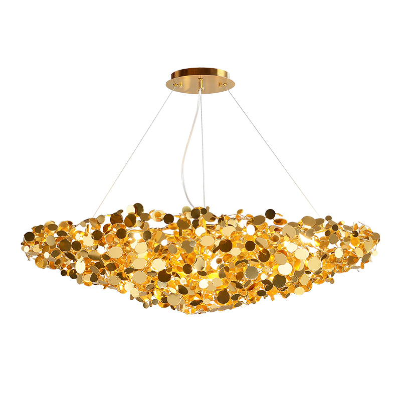 Люстра Godfreet Gold Chandelier Золотой Люстра Godfreet Gold Chandelier Золотой в Волгограде | Loft Concept