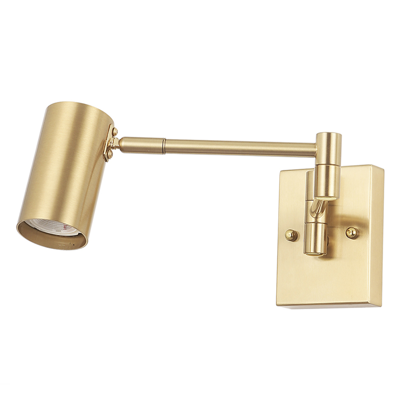 Бра с цилиндрическим плафоном и поворотным механизмом Trumpet Wall Lamp Латунь Черный Бра с цилиндрическим плафоном и поворотным механизмом Trumpet Wall Lamp Латунь Черный в Волгограде | Loft Concept