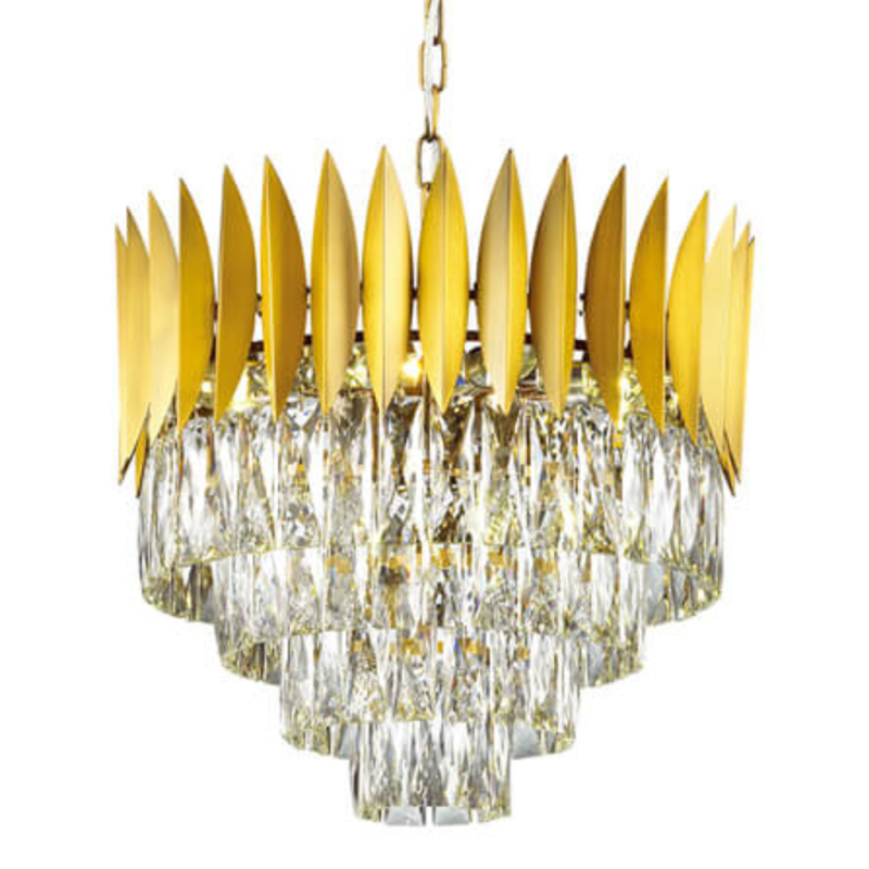 Люстра KEBO KING CHANDELIER four cascades D 45 Латунь Прозрачное Стекло Люстра KEBO KING CHANDELIER four cascades D 45 Латунь Прозрачное Стекло в Волгограде | Loft Concept