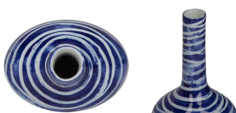 Ваза blue & white ornament Striped Bottle Ваза blue & white ornament Striped Bottle - Loft-Concept в Волгограде